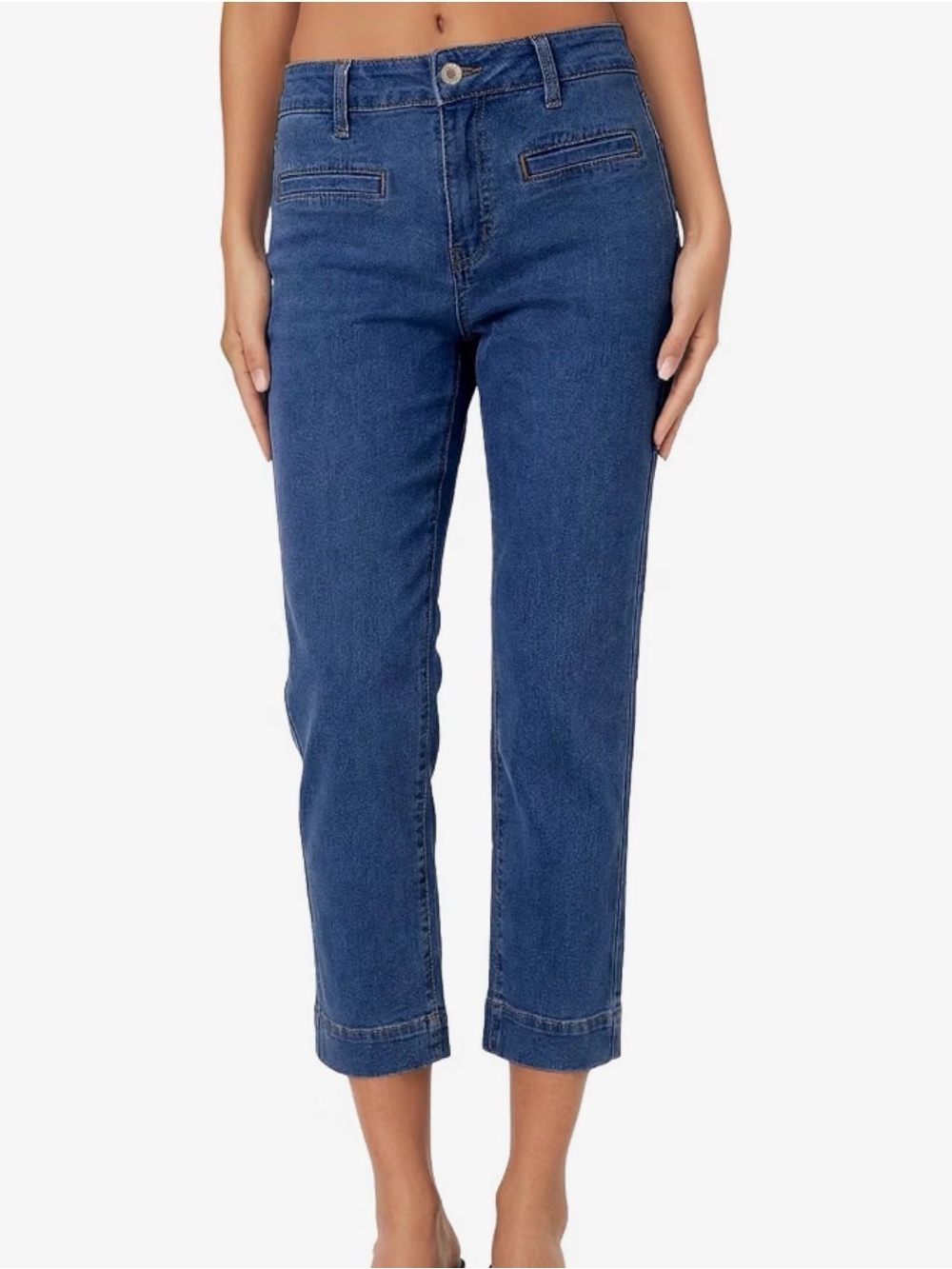 Sidefeel Women’s Blue Capri Jeans. WORN ONCE! Size 4. Nearly brand new condition